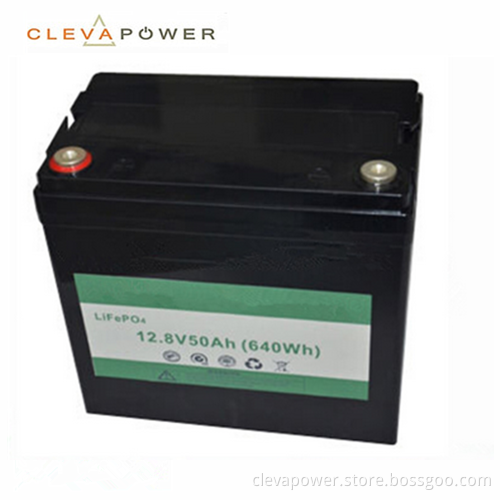 12.8V 50Ah rechargeable LiFePO4 Battery for UPS